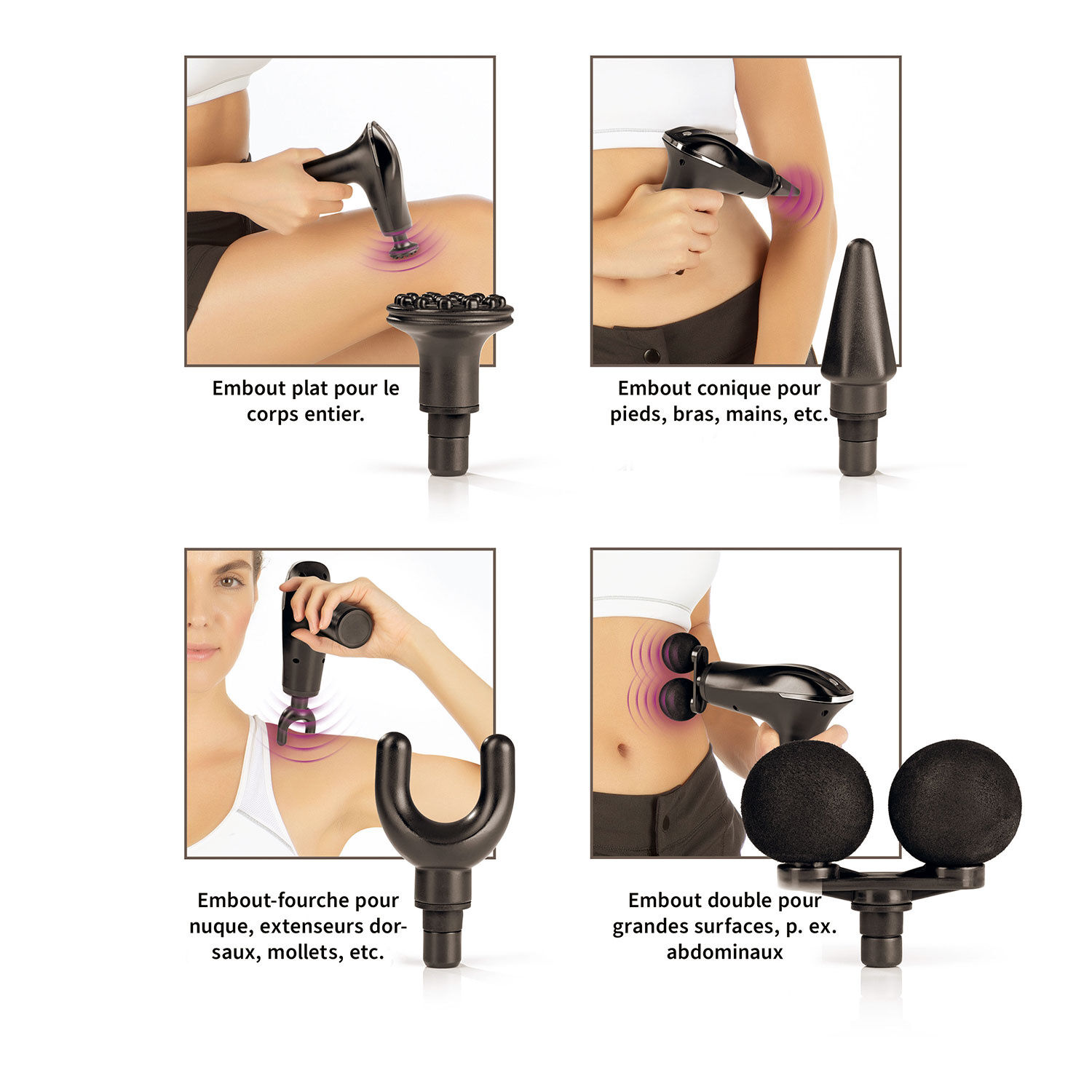 Vitalmaxx Mini Massage Pistole mit Dual-Kugelaufsatz