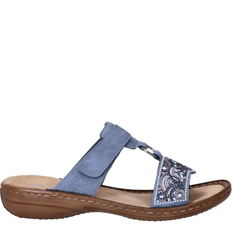 Rieker Slippers Blauw Dames