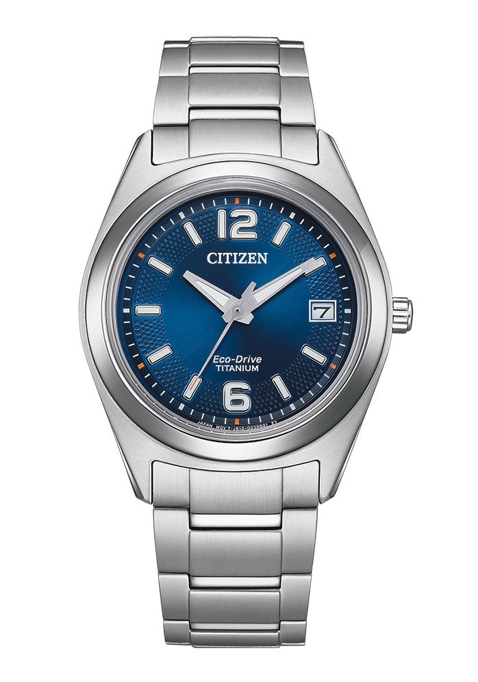 Citizen Titanium Eco Drive Damenuhr Blau FE6151-82L