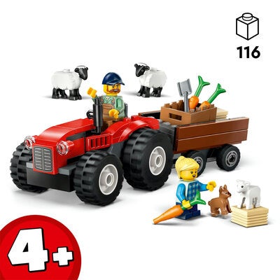 LEGO City 60461 Sett med rød traktor, henger og sau