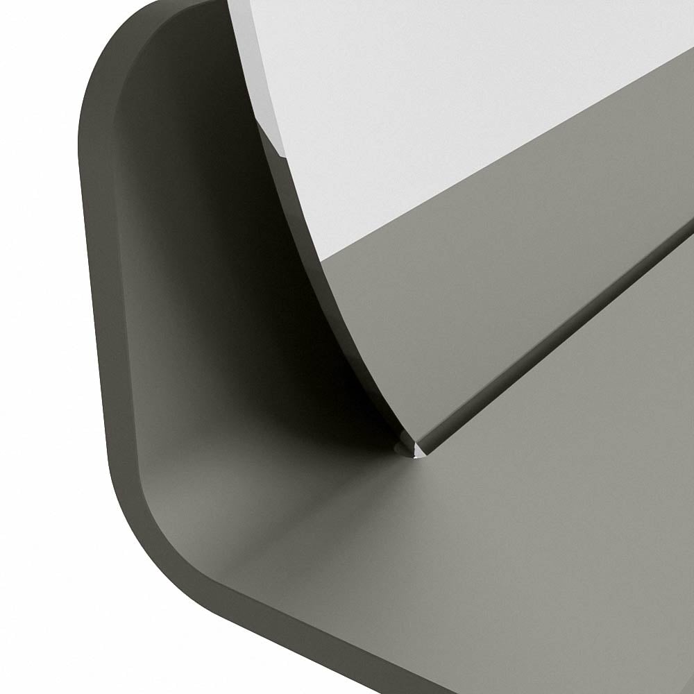 Mondiaz Spot spiegel rond Ø60cm met planchet smoke