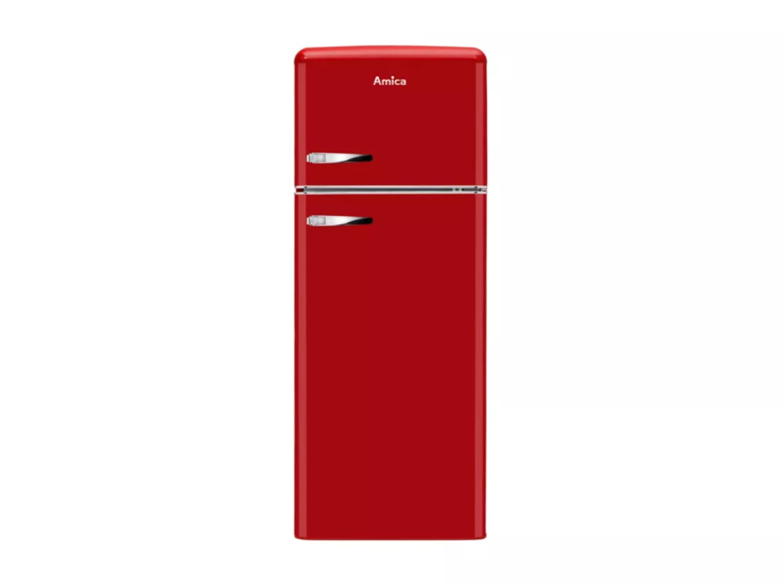 Amica Réfrigérateur combiné 55cm 246l statique rouge - AR7252R