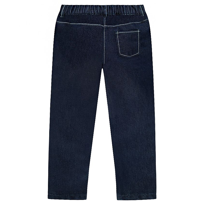 Jeans loose à taille élastiquée - Bleu stone
