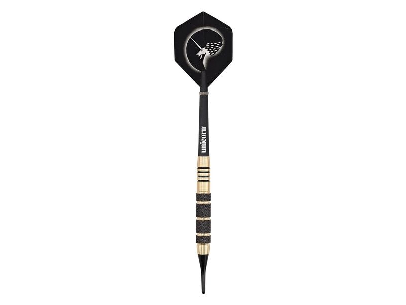 Unicorn Dartpfeile S/T Core Plus Win Black Brass - 19G, 3er Softdart