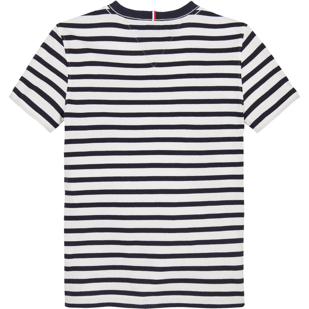 Køb Tommy Hilfiger Dark Night Navy White Breton Stripe Essential Bomuld Reg T-Shirt