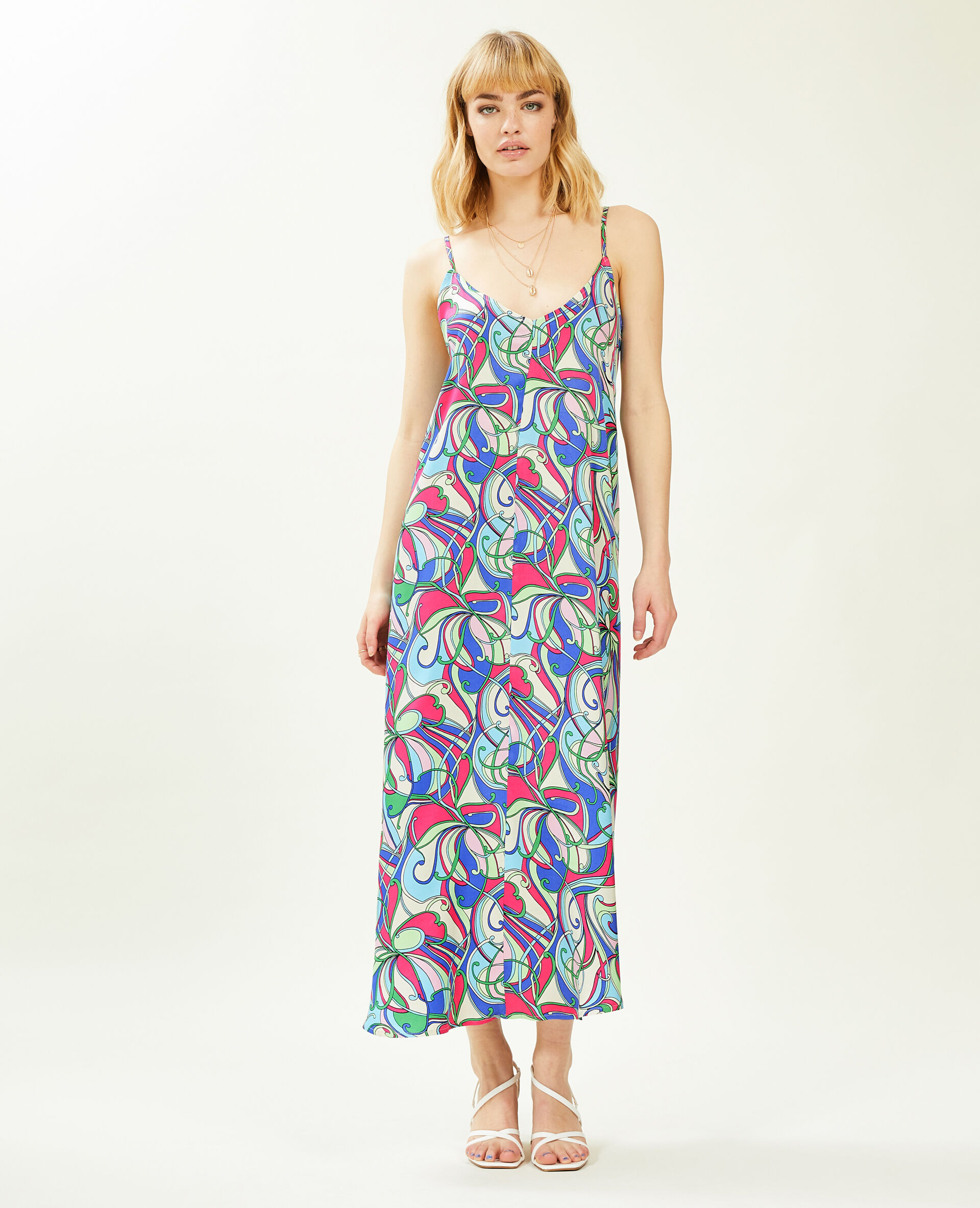 Robe dos-nu avec liens à nouer - Violet