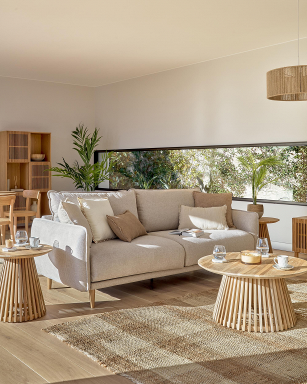 Kave Home Carlota 3-zits bank beige