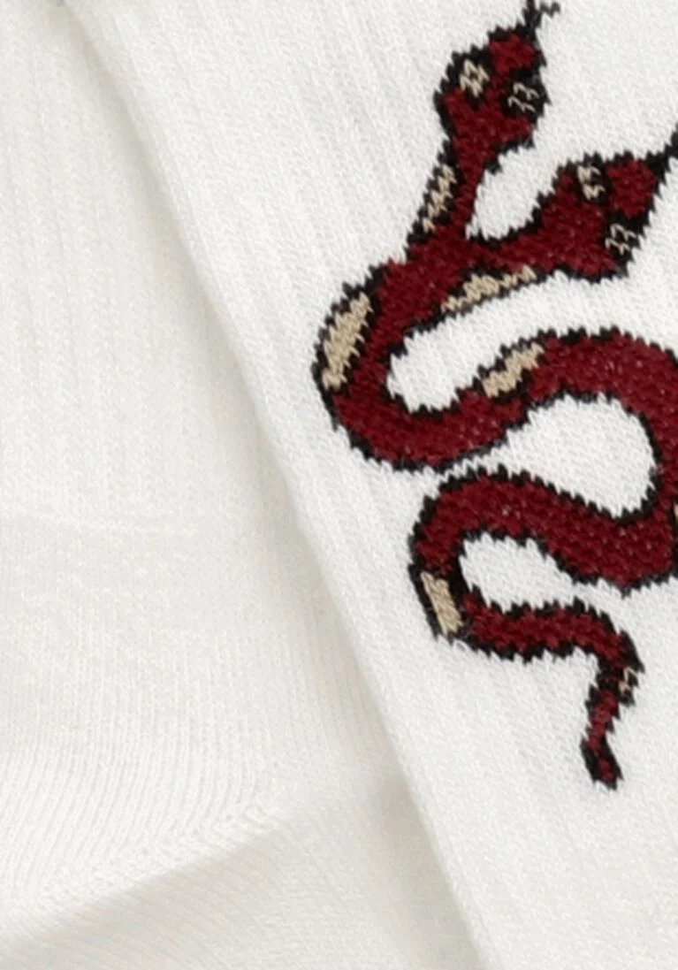 CARLIJNQ witte carlijnq sokken sport socks serpent - sport socks