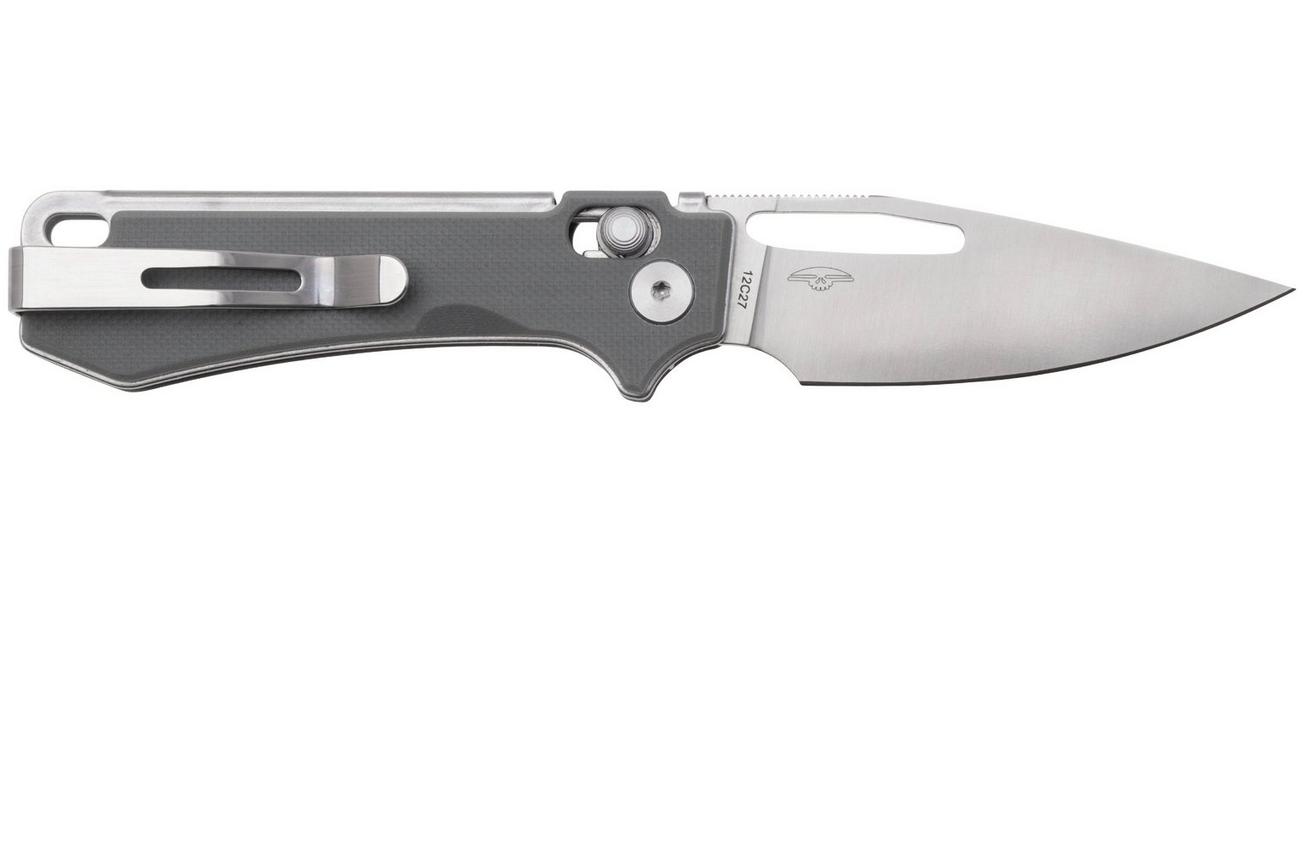 Real Steel Vis 8051HS Satin 12C27, Grey G10, zakmes, Jakub Wieczorkiewicz design