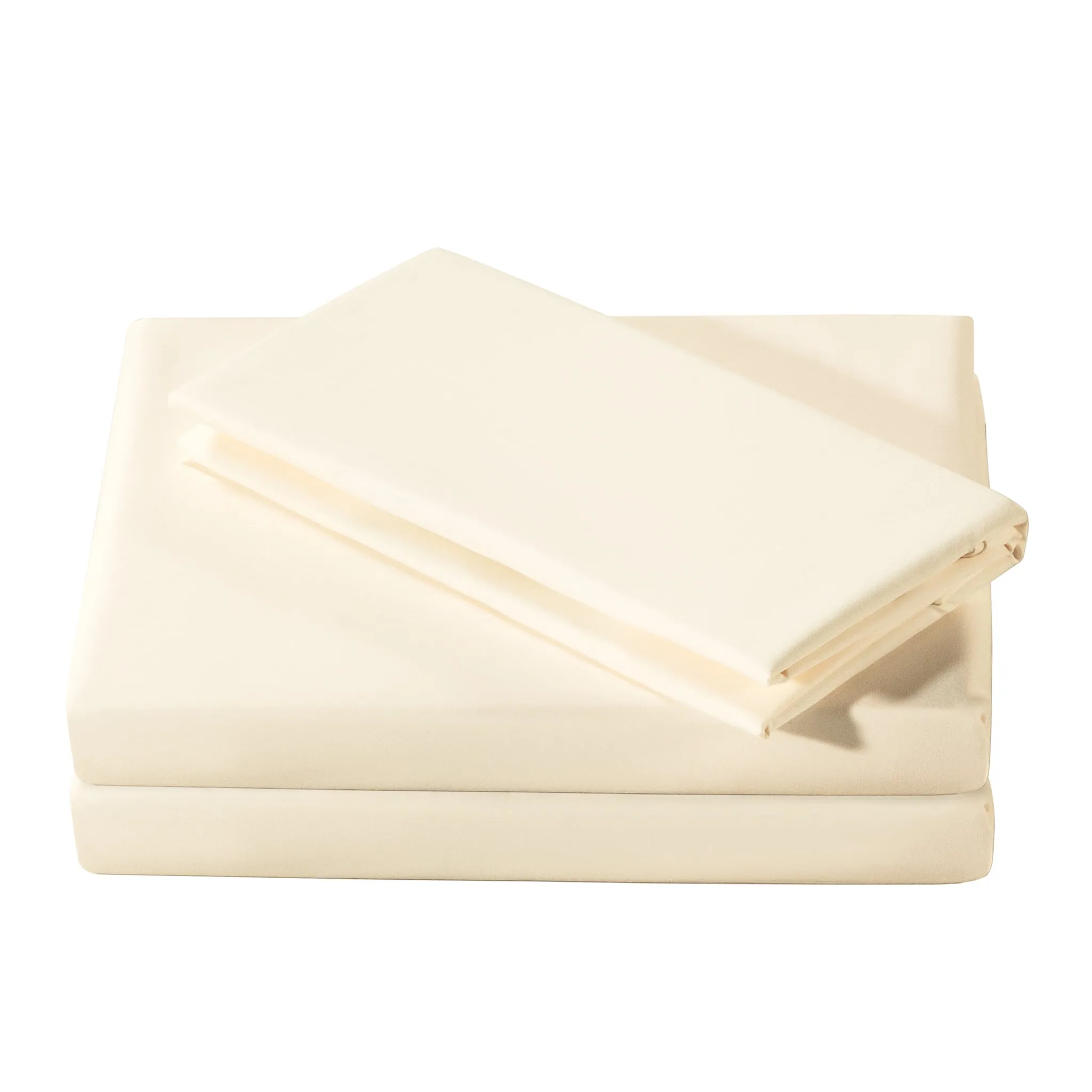 Origami Maison Ensemble Draps Lit Simple - Ivoire