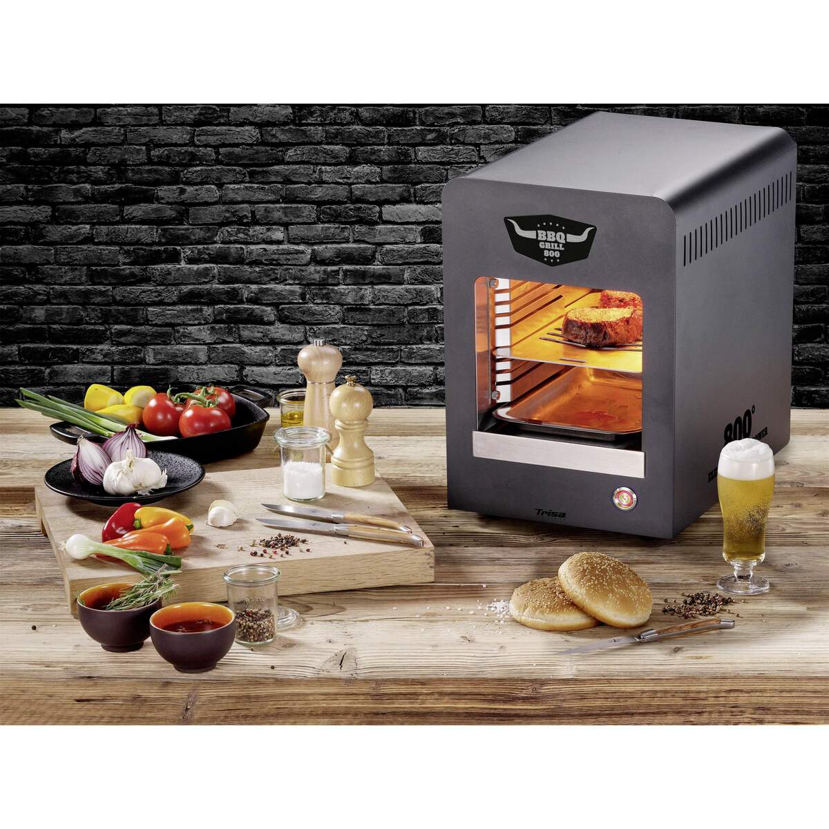 Elektrogrill Trisa BBQ Grill 800 Schwarz