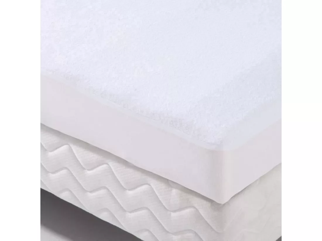 Protection literie housse 80 x 190 cm blanc