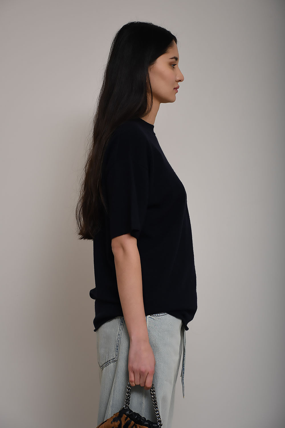 Wool knitted t-shirt