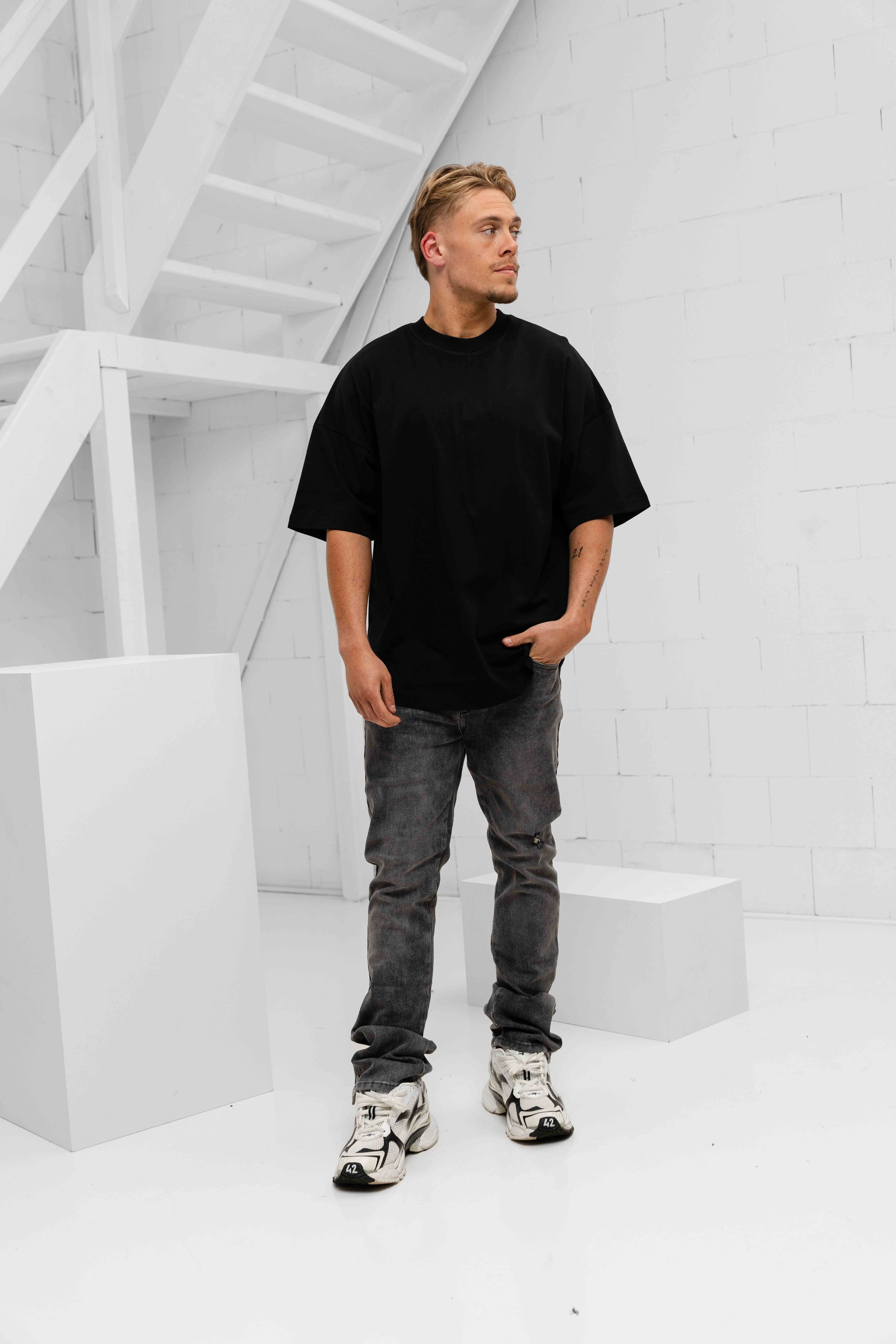 Off The Pitch Temple T-Shirt Heren Zwart