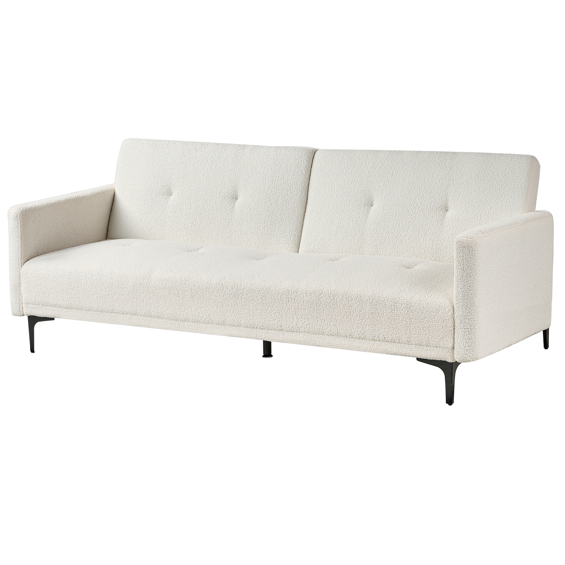 Beliani - LUCAN - Slaapbank 3-zits - Gebroken wit - Polyester
