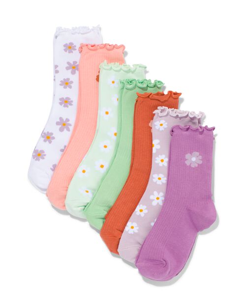 7 paires de chaussettes fleurs semaine pointures 36-41