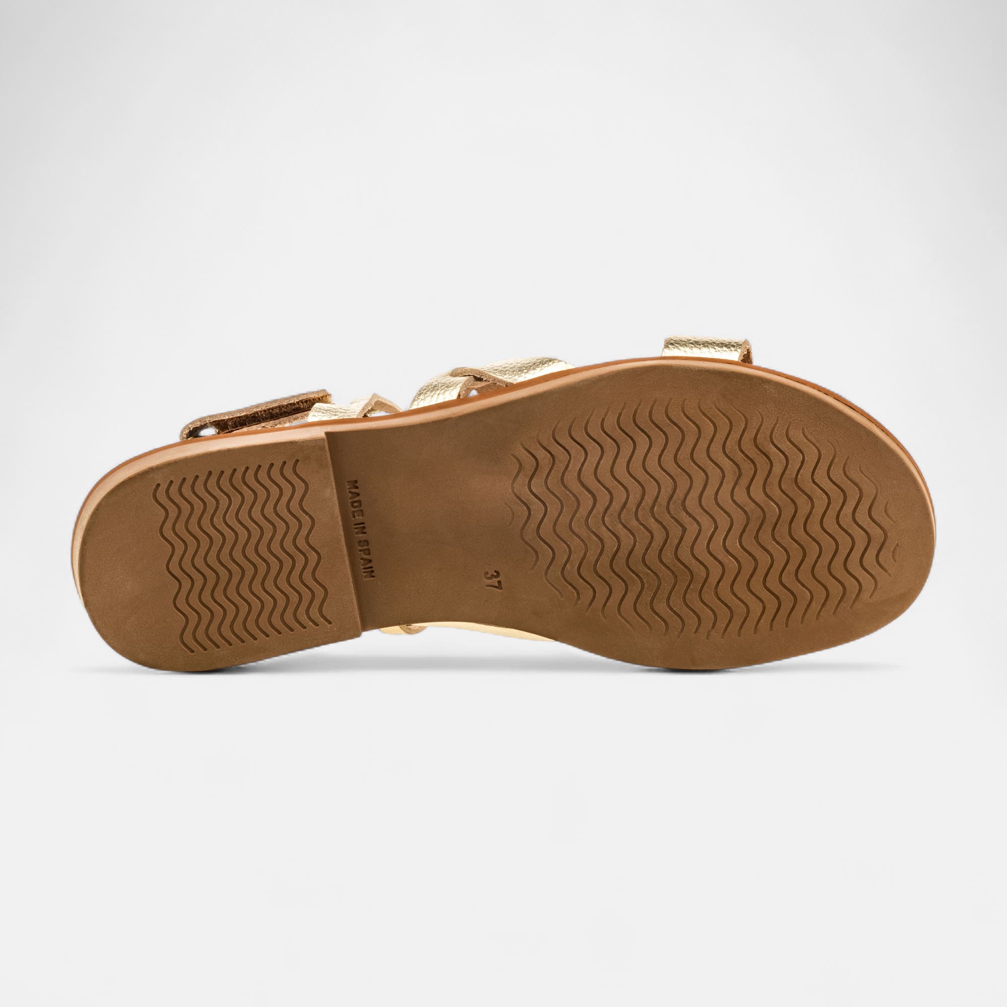 Nu-pieds Femme en cuir or
