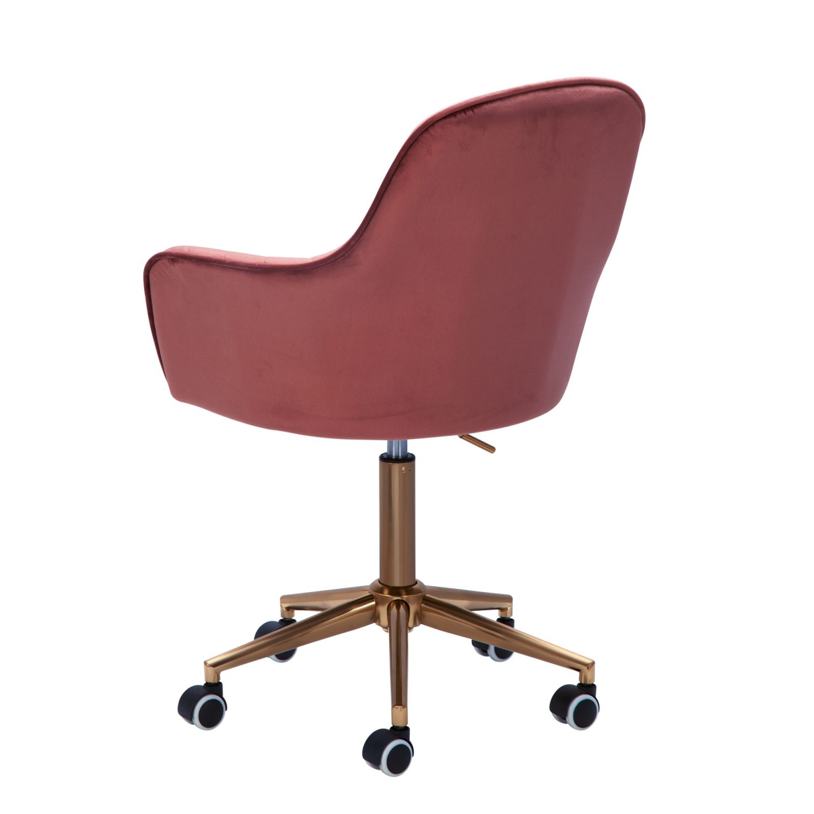 Schreibtischstuhl - rosa - Samt - höhenverstellbar