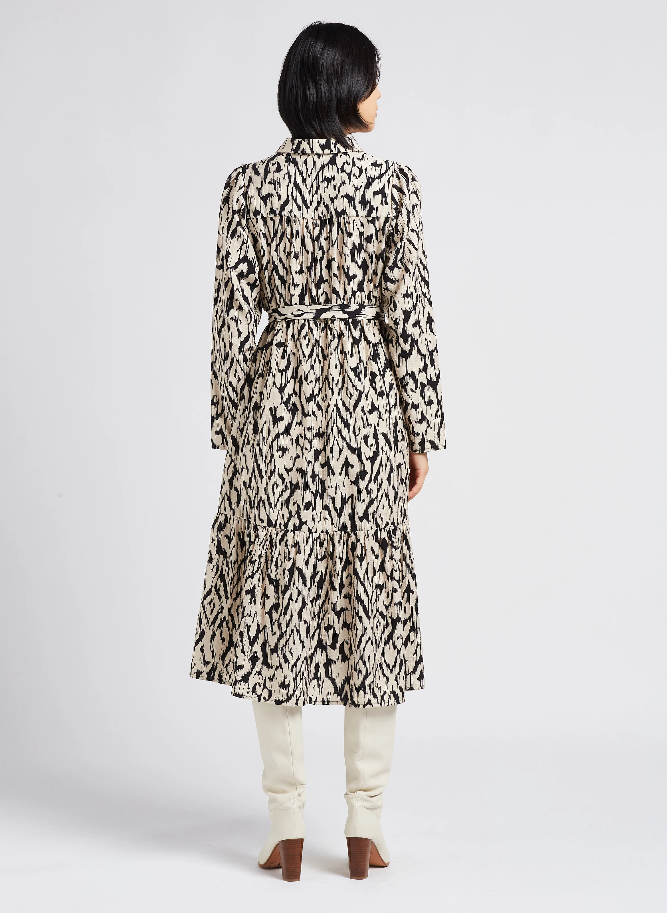 VLORA - Robe longue à imprimé tacheté | Multicolore