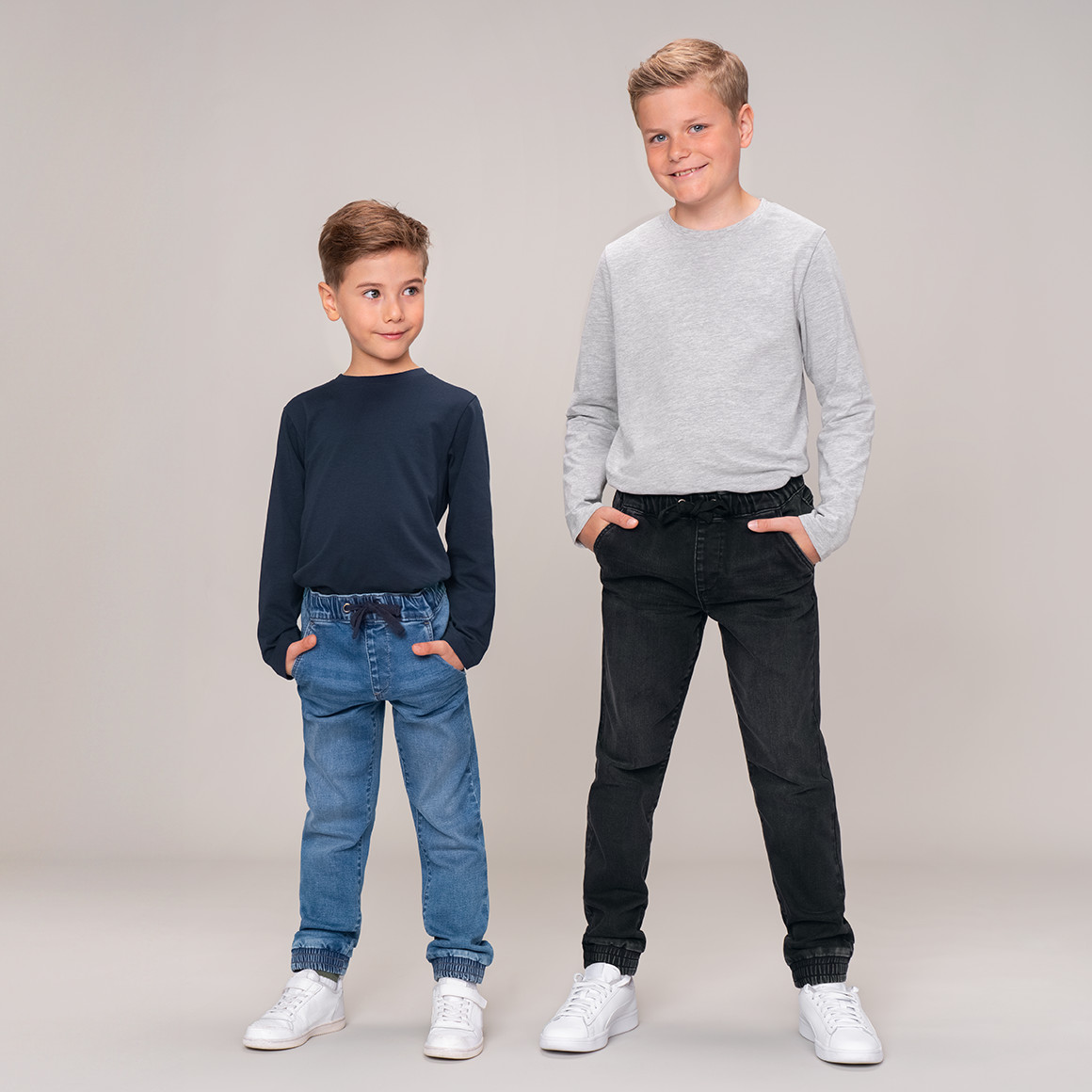 Topolino Jungen Pull-on-Jeans mit Tunnelzug blau