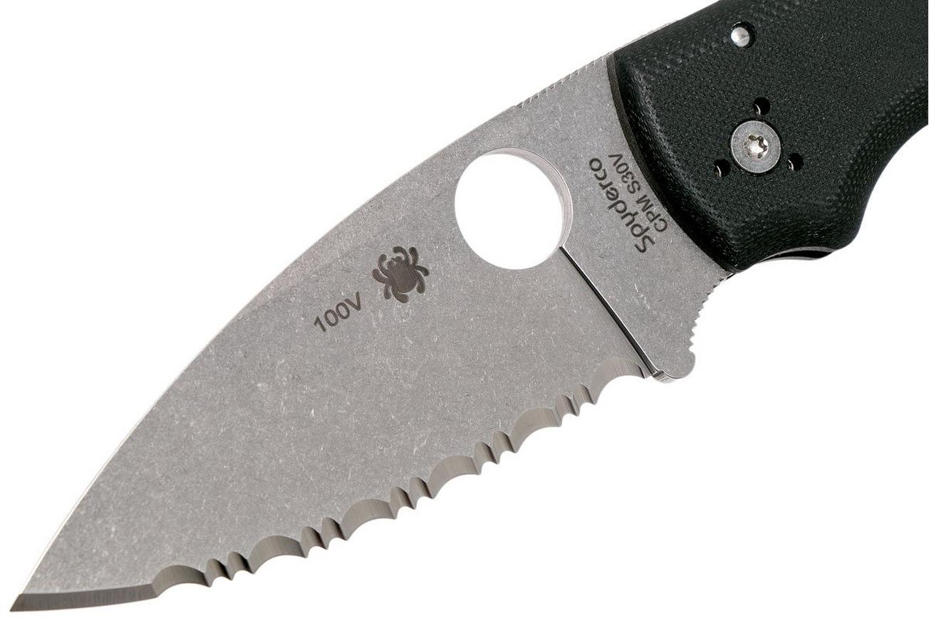 Spyderco Shaman C229GS Serrated zakmes, Sal Glesser design