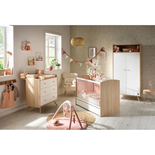 Chambre TRIO Lit 60x120 Commode Armoire ACCESS Bois - SAUTHON