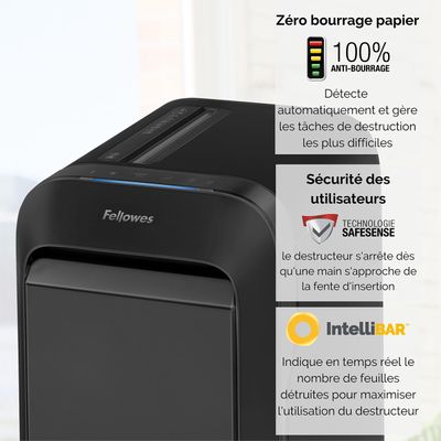 Fellowes Powershred LX220 - destructeur de documents coupe croisée mini-cut - 20 feuilles - Corbeille 30 litres