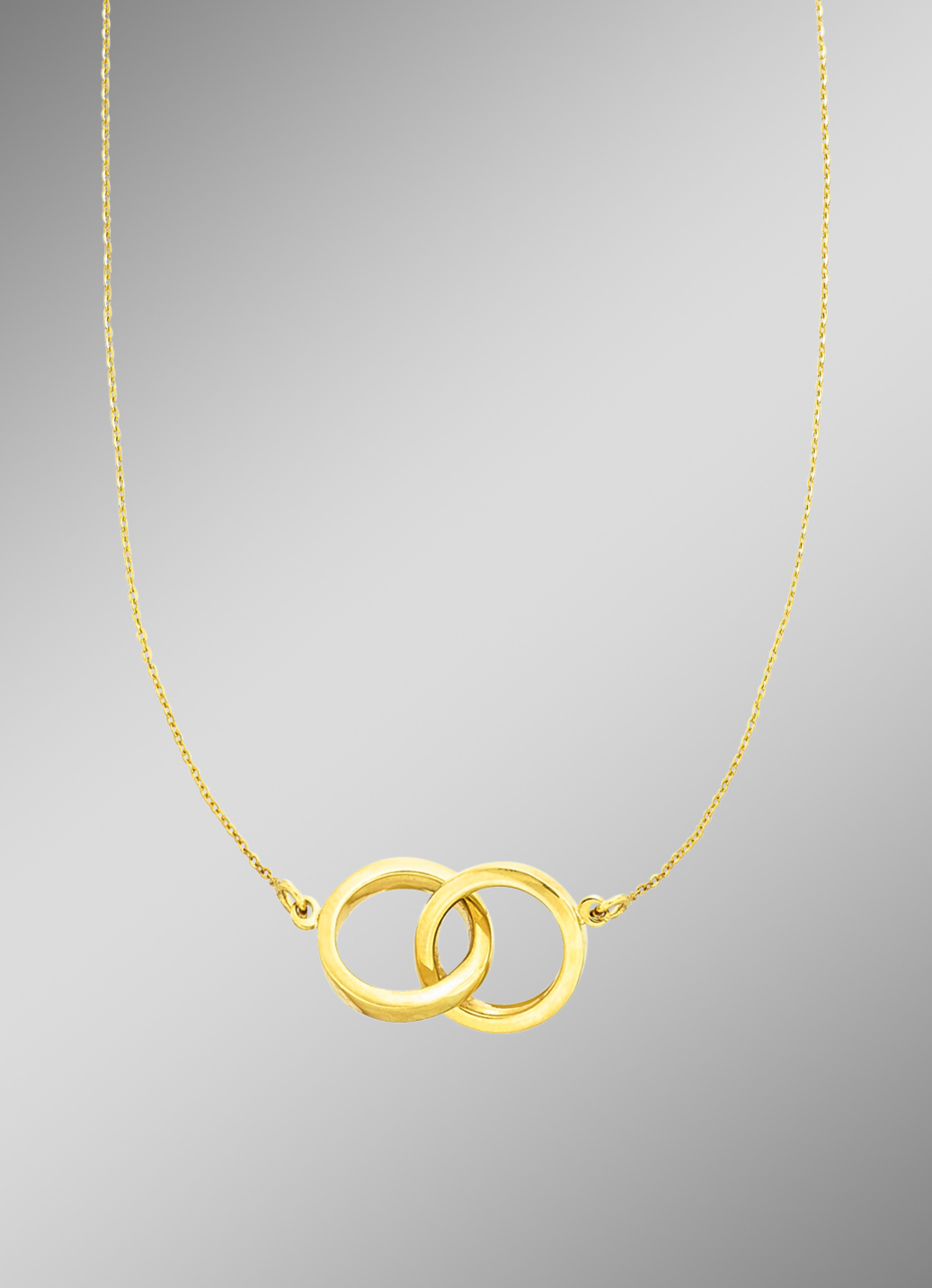 In schönem Design: Halskette mit 2 Ringen