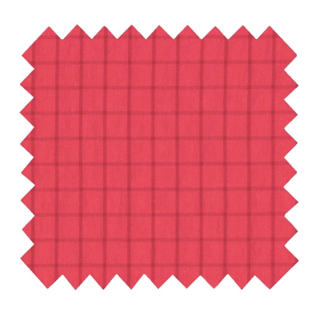 Tissu Coton Au Mètre Ex2529 Carreaux Bicolores Cerise