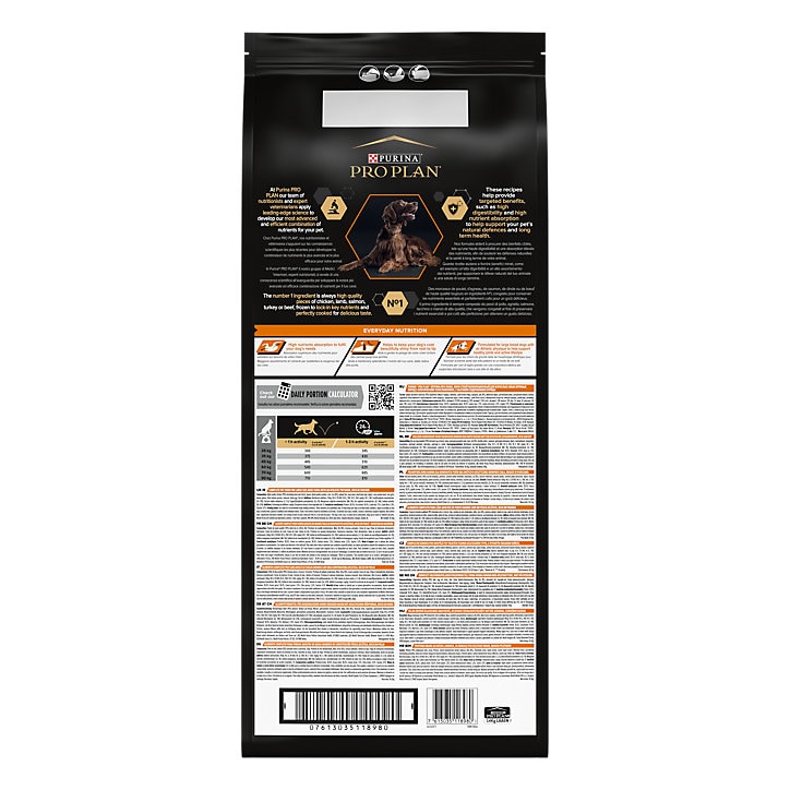Croquette chien adulte large et athlétique Purina optibalance 14 + 2.5KG Offert