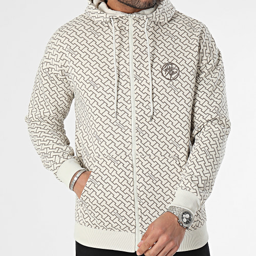 Sweat Zippé Capuche 2433202 Beige