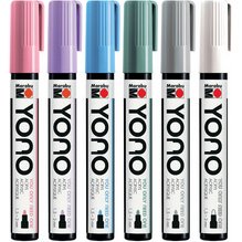 Marqueur acrylique YONO, 1,5-3,0 mm, set de 6 PASTEL