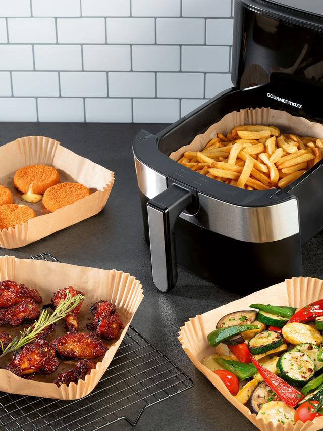 Backpapier-Schalen für Heißluft-Fritteusen