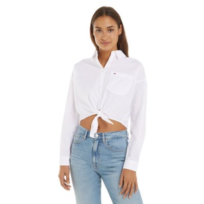 Chemise à manches longues femme Tjw Front Knot Poplin TOMMY HILFIGER