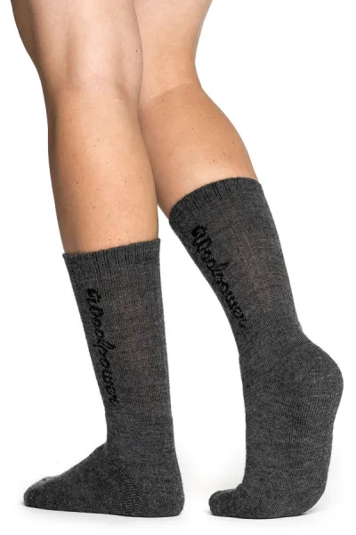 Woolpower Socks Logo 400 Grey