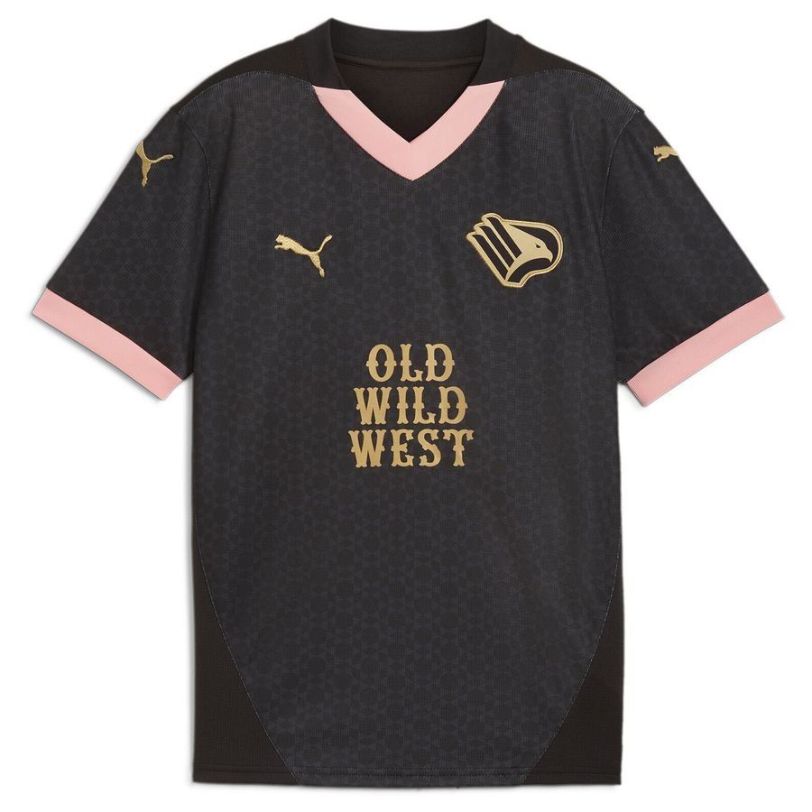 Palermo Maillot Extérieur 2024/25 - Noir/Doré Enfant