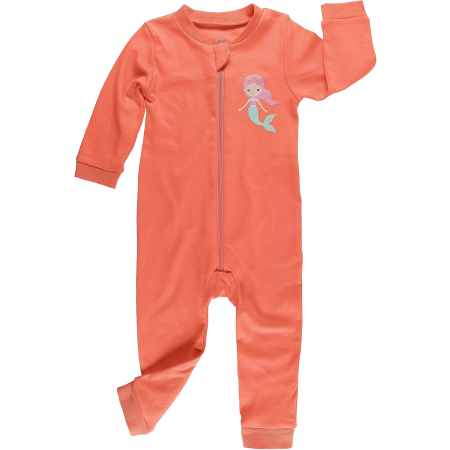 pink or blue Schlafoverall 2er Pack orangeweiß