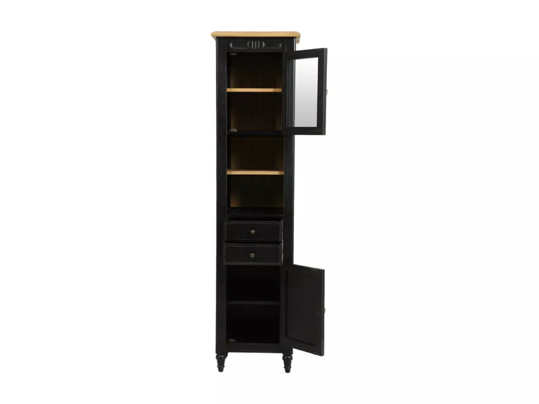 Colonne de salle de bain Bois-MDF Noir - Manoir Interior's