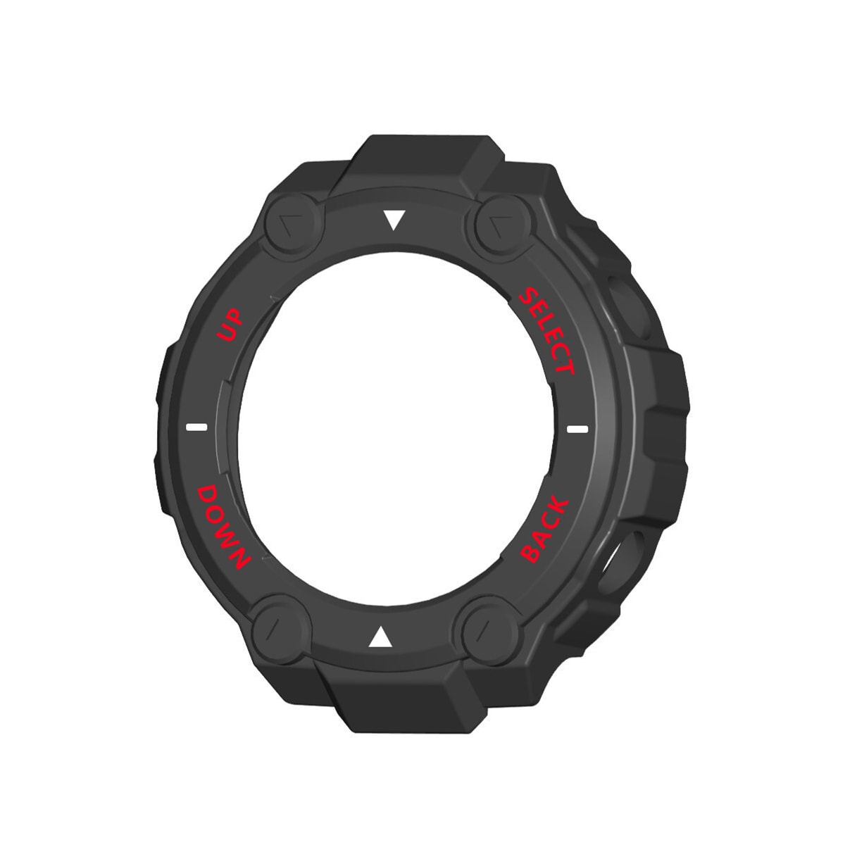 Smart beskyttende klokkedeksel for Huami Amazfit T-Rex Svart+rød