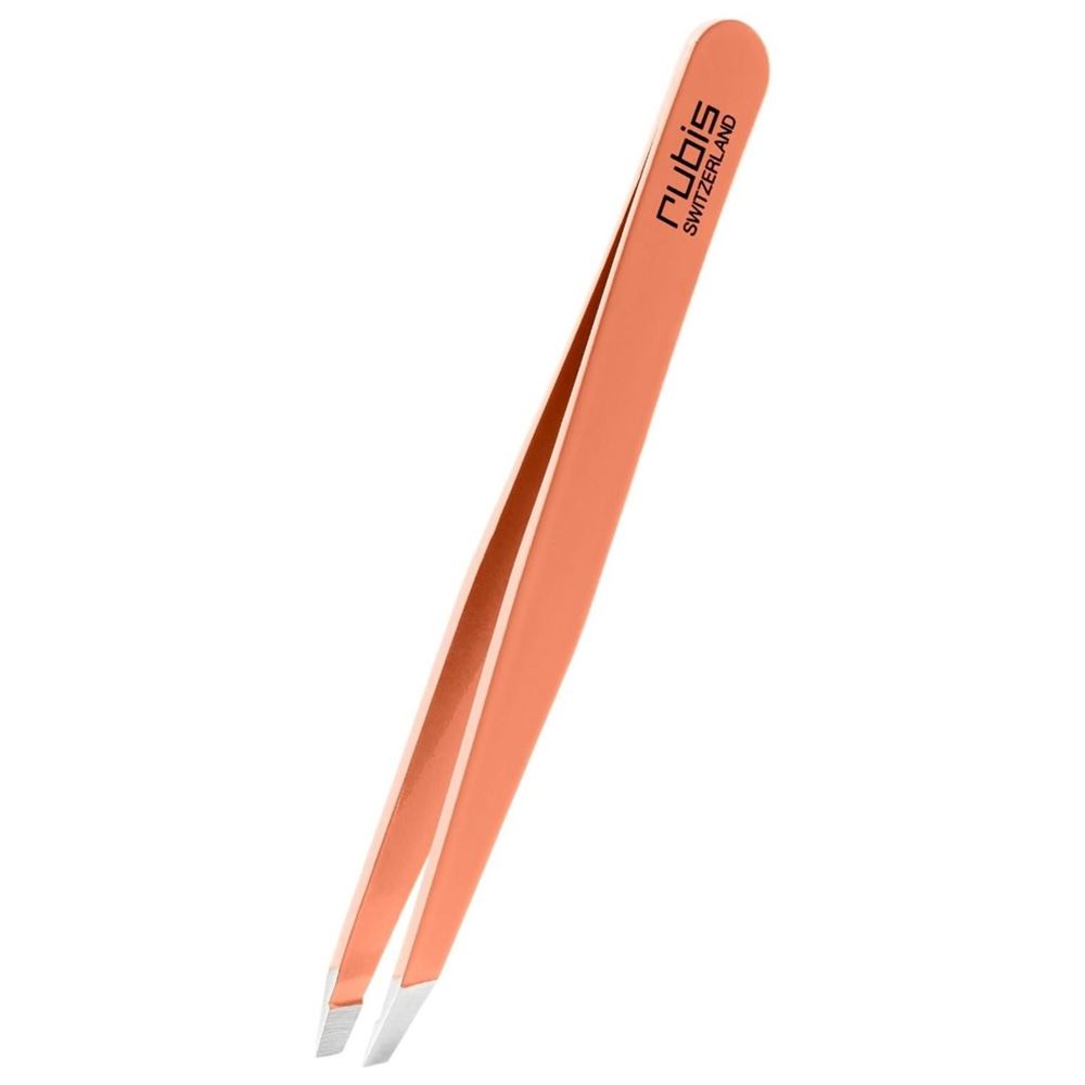 RUBIS Pinzette schräg pastellorange Inox 1 Stk