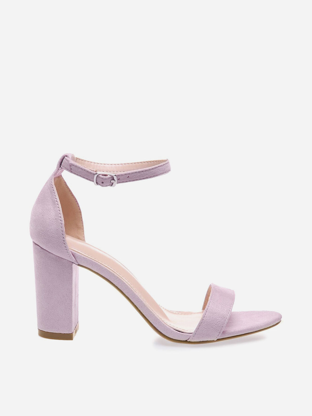 Sandales à brides et talon carré- Violet