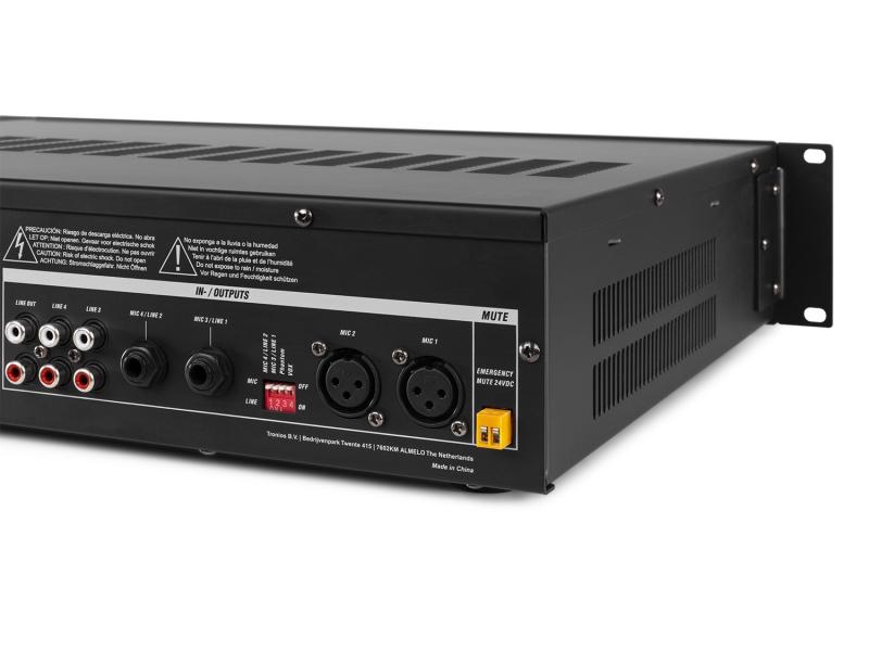 Power Dynamics Verstärker Pro PRM240 4-Zonen Mischer 6-Kanal-Mischverstärker