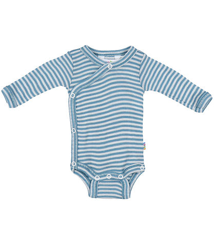 Joha Wickelbody - Rib - Wolle/Seide - Blau