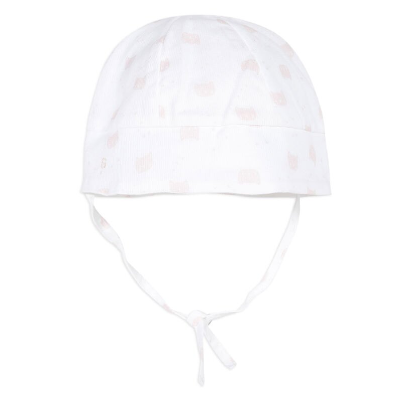 Bob à motifs chats roses, coton blanc naissance Absorba Aucune nuance
