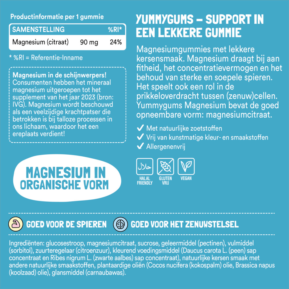 Yummygums Magnesium 60 gummies