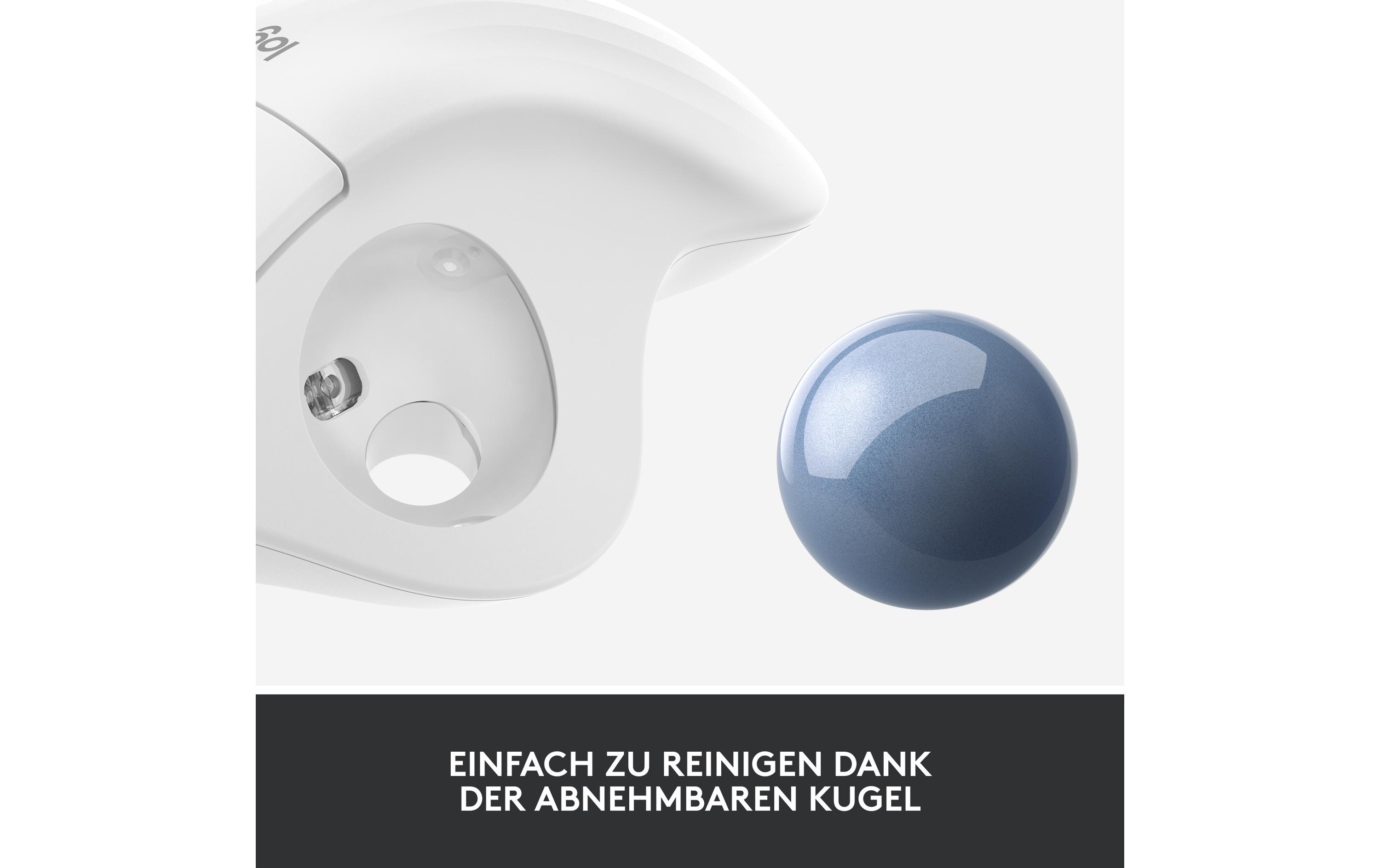 Trackball Ergo M575 for Business Off-whiteKabelloser, ergonomischer Trackball mit Logi Bolt Empfänger