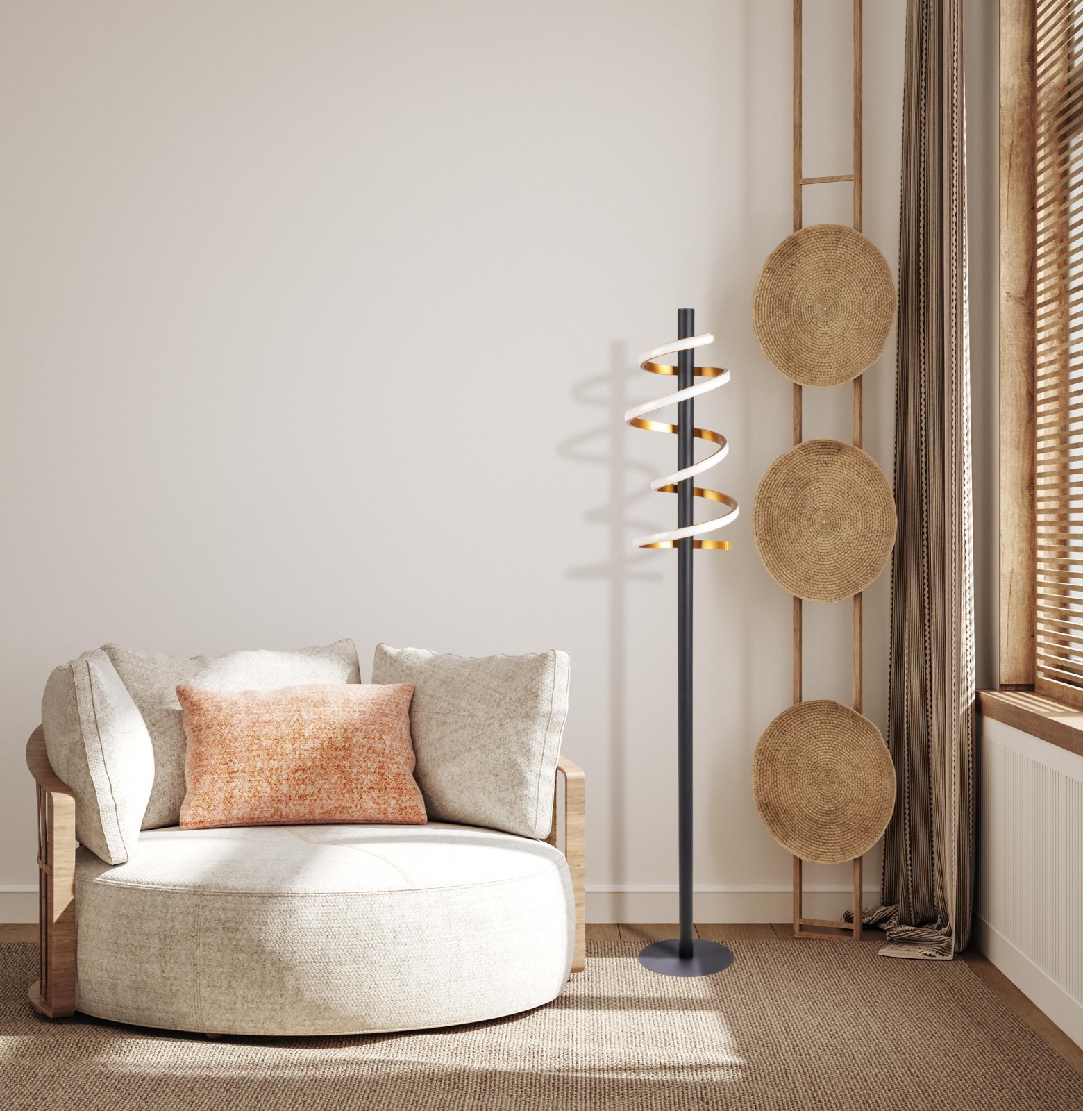 LED-Stehleuchte BELLEZA - gold - 140 cm