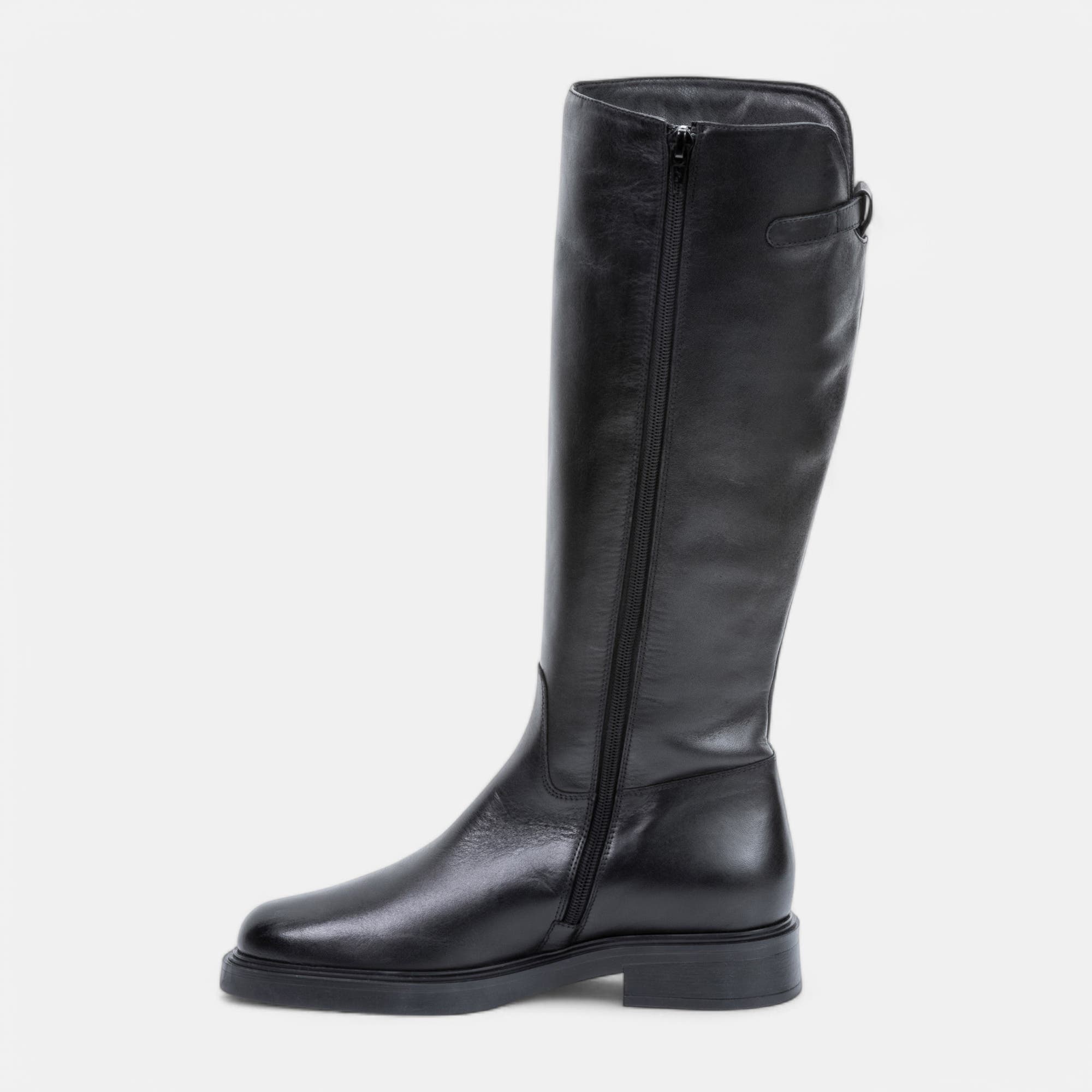 Bottes Femme en cuir noir