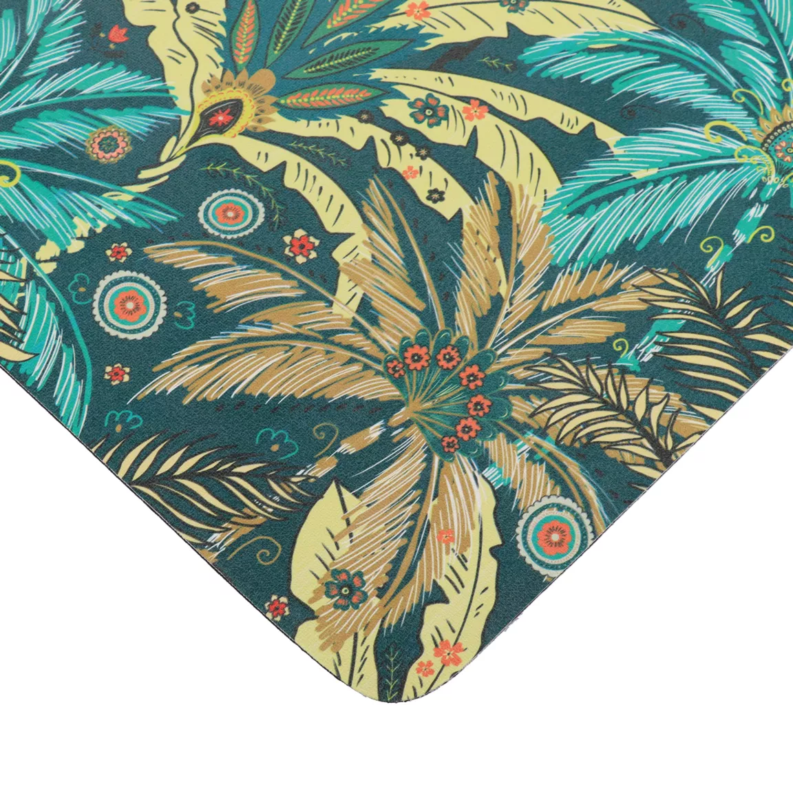 Tapis de bain caoutchouc naturel antidérapant (45 x 60 cm) Rêve d'ailleurs Vert