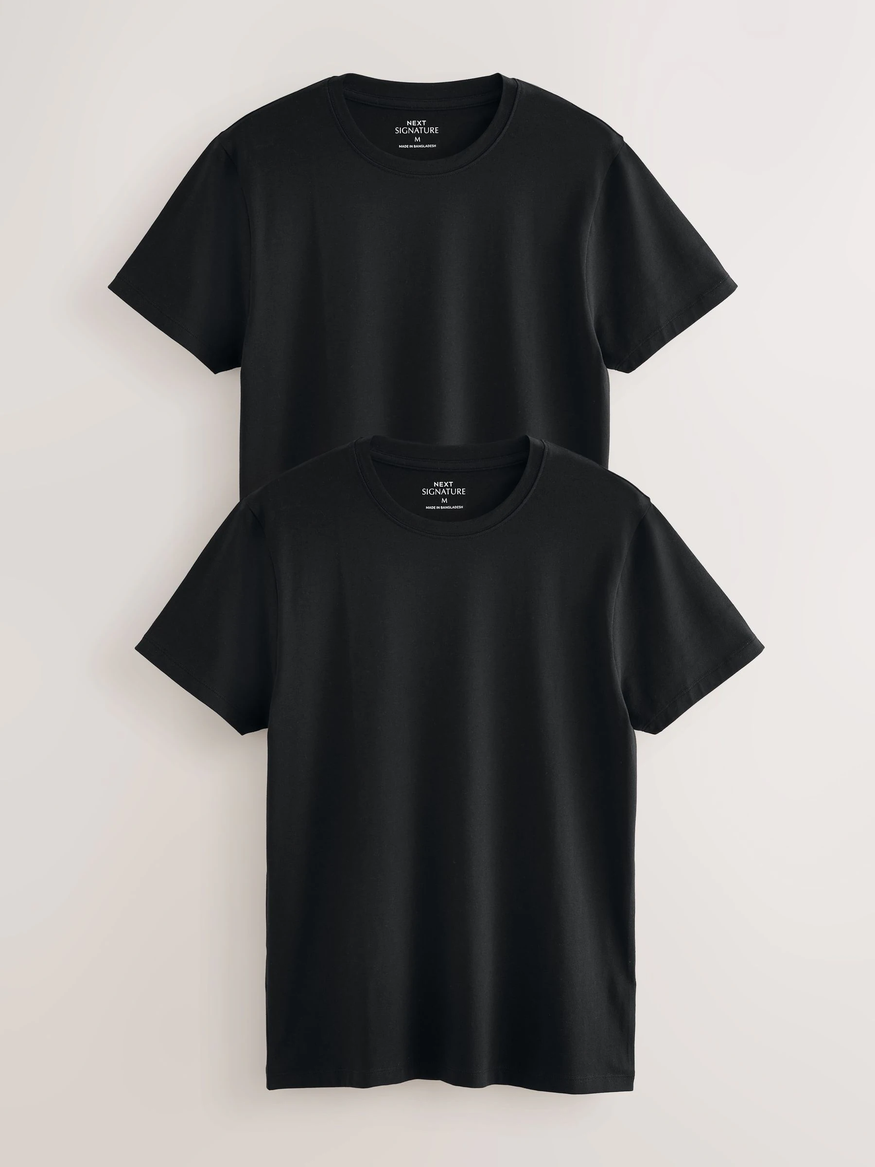 Zwart - Verpakking van 2 - Comfort T-shirt